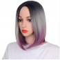 AISI BEAUTY Short Wigs for Women 12 "Synthetic Straight Blonde Hair Ombre