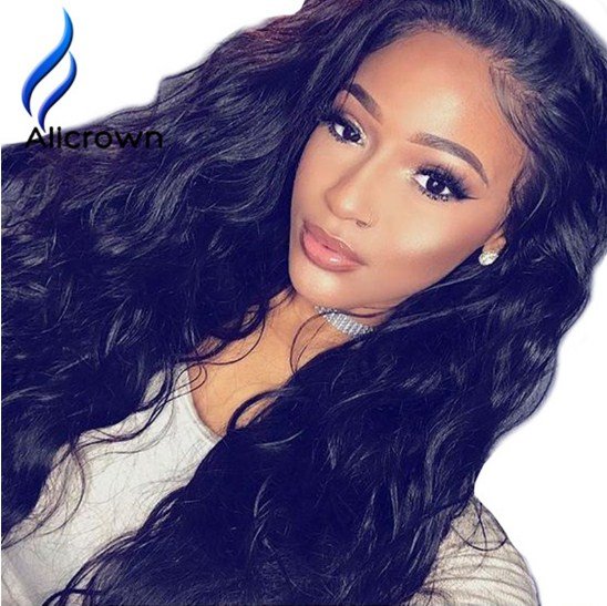 Wave Lace Front Human Hair Wigs For Woman Plucked Brazilian Remy Hair Wigs Bleached Knots Size 16