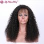 Lace Frontal Wigs Curly Human Hair Wig Pre Plucked Natural Color Brazilian Remy 150 Density Size 16