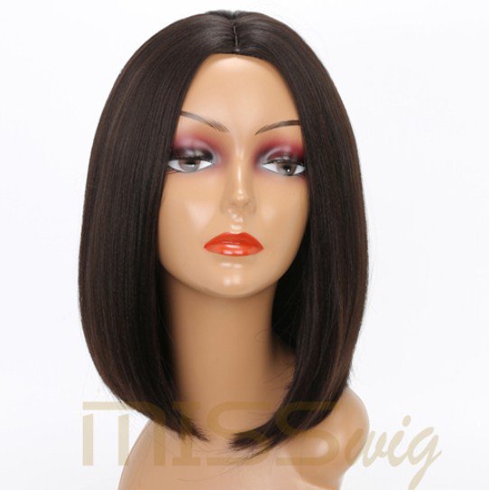 Pink Black Blue Gray Wig Long Straight Short Hair Wigs for Black Women Synthetic Wigs