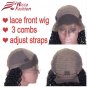Dream Beauty No Remy Curly Wigs Nature Color Peruvian Lace Front Human Hair Wigs Size 16