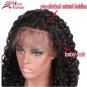 Dream Beauty No Remy Curly Wigs Nature Color Peruvian Lace Front Human Hair Wigs Size 24