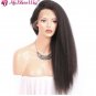 Lace Frontal Wig Italian Yaki Straight Curly Brazilian Remy Human Hair Wigs Size 12