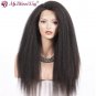 Lace Frontal Wig Italian Yaki Straight Curly Brazilian Remy Human Hair Wigs Size 20