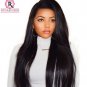 Human Hair Wigs For Women Brazilian Pre Straight Lace Frontal Wig Natural Black Queen Size 20