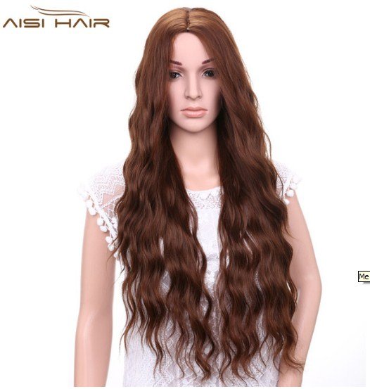 Synthetic Wig Blonde Brown Red Black Heat Resistant Hair Water Wave Wigs for Black Women