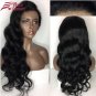 Glueless Lace Front Wigs Brazilian Remy Body Wave 100% Human Hair Pre Plucked Hairline Size 12