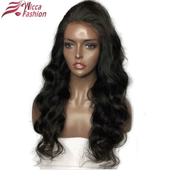 Glueless Lace Front Wigs Brazilian Remy Body Wave 100% Human Hair Pre Plucked Hairline Size 24