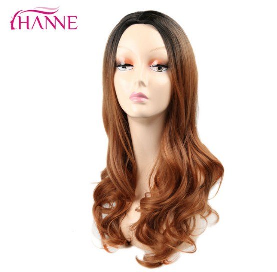 Long Wavy Heat Resistant Synthetic Wig Ombre Hair Wigs Available For Women Natural