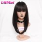 Long Straight Silky Ombre Black Brown Blonde Synthetic Wigs for Women Two-Tone Natural Hair Wigs