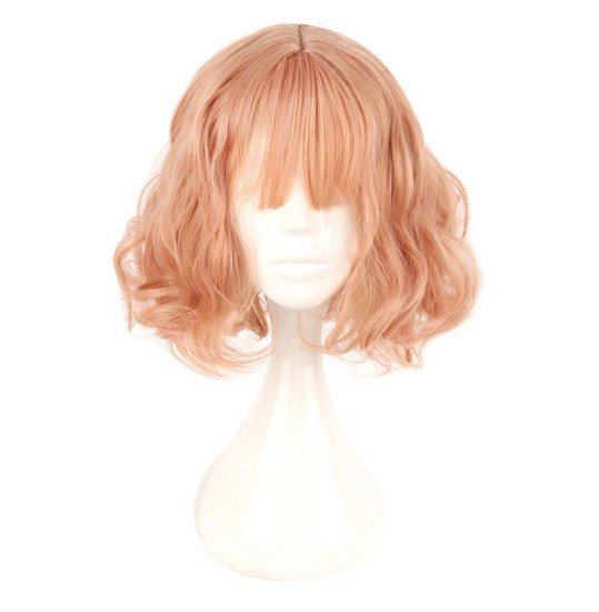 Wig Air Explosion Paragraph With Diary Harajuku Rose Gold Cosplay Wig High Temperature Fiber