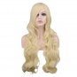Long Wavy Cosplay Black Violet White Red Pink Blue Orange Gray Sliver 80 Cm Synthetic Hair Wigs
