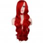 Long Wavy Cosplay Black Violet White Red Pink Blue Orange Gray Sliver 80 Cm Synthetic Hair Wigs