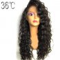 Curly Lace Front Human Hair Wig Brazilian Remy Hair Color Natural Wig For Black Women Size 16
