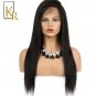 Lace Front Human Hair Wigs For Black Women Brazilian Remy Black Hair and Smooth  Size 20