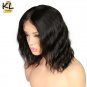 Human Hair Wigs With Baby Black Natural Brazilian Hair Wavy Remy Hair Bob Short Wigs Size 12
