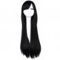Straight Long Wig Cosplay Black Purple Pink Blue Sliver Gray Blonde  80 Cm Synthetic Hair Wigs
