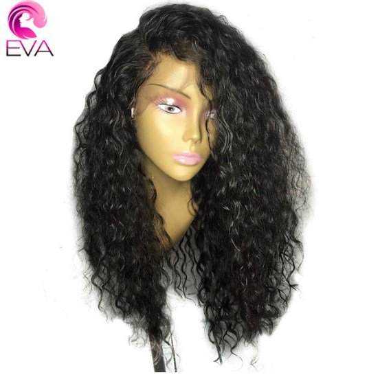 Lace Frontal Wig Pre Plucked With Baby Hair 10-22 Brazilian Curly Lace Front Human Hair Wigs Size 20