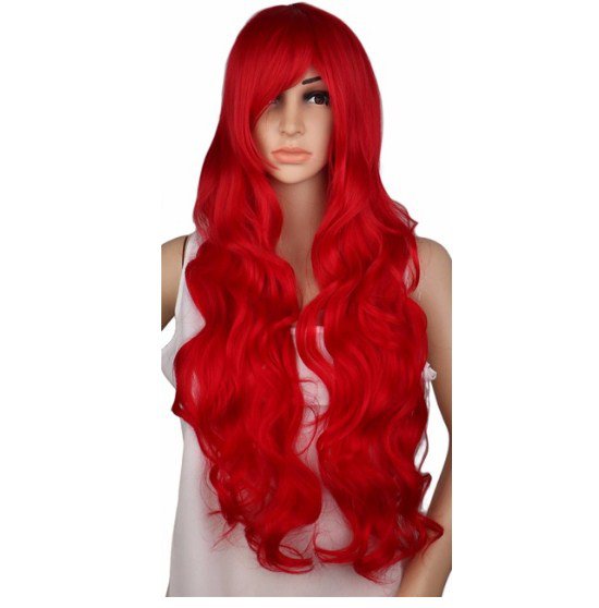 Cosplay Party Wig Costume Red Pink Sliver Gray Black 70 Cm High Temperature Synthetic Hair Wigs