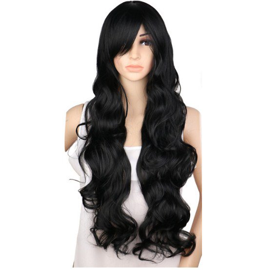 Cosplay Party Wig Costume Red Pink Sliver Gray Black 70 Cm High Temperature Synthetic Hair Wigs