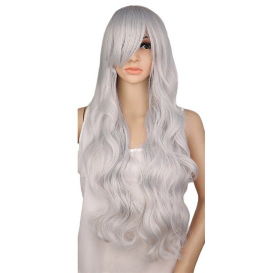 Cosplay Party Wig Costume Red Pink Sliver Gray Black 70 Cm High Temperature Synthetic Hair Wigs