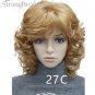 Strong Beauty Medium Blonde Short Curly Synthetic Hair Wigs for Women  Many Colors