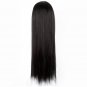 Black Wig Fei-Show Heat Resistant Synthetic Long Straight Middle Part Hair Line Cosplay