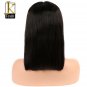Short Bob Human Hair Wigs For Black Women Brazilian Remy Lace JK Front Wigs 150% Human Hair Size 14