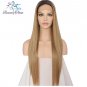 High Temperature Straight Hair Fiber Glueless Lace Front Wig Synthetic For Women Size 24
