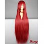 100 cm Long Straight Synthetic Hair Heat Resistant Red Pink Cosplay Wigs