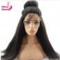 Hair Straight Glueless Human Hair Lace Front Wig Black Wigs for Women Thick Remy Baby Hair Size 20