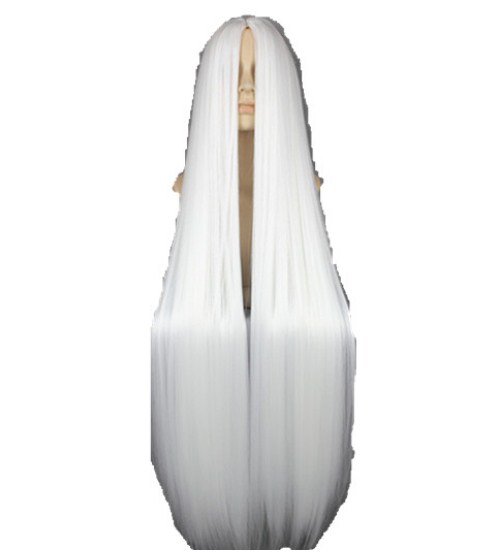 Synthetic Heat Resistant Fiber Long Halloween Costume Cos-play Straight Carnival Hairdressing