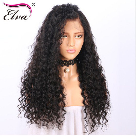 Curly Hair Front Wigs Lace Human Hair Brazilian Remy Hair Lace Front Wig With Baby Hair Size 20