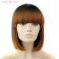 12 Inch Straight Short Bob Wigs for Black Women Wig Brown Synthetic Wigs