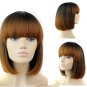 12 Inch Straight Short Bob Wigs for Black Women Wig Brown Synthetic Wigs