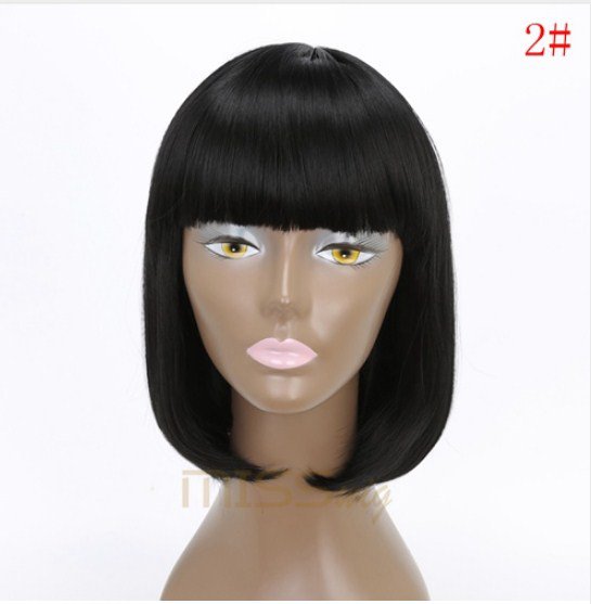 12 Inch Straight Short Bob Wigs for Black Women Wig Brown Synthetic Wigs