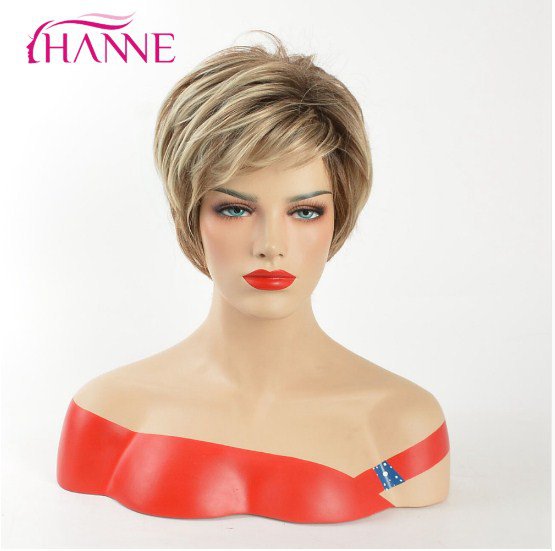 High Temperature Synthetic Hair Wigs Heat-proof Wave Natural African American Short Wig