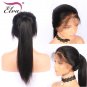Lace Frontal Wig Pre Plucked Hairline with Baby Hair Straight Brazilian Remy Hair Wig Size 12