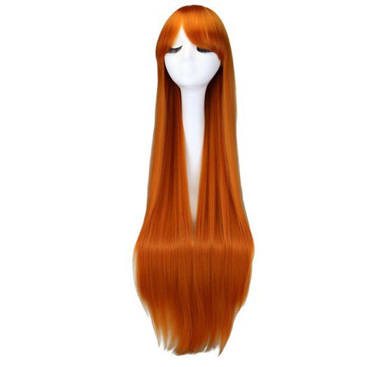 Straight Long Wig Cosplay Black Purple Black Red Pink Blue Dark Brown 100 Cm Synthetic Hair Wigs