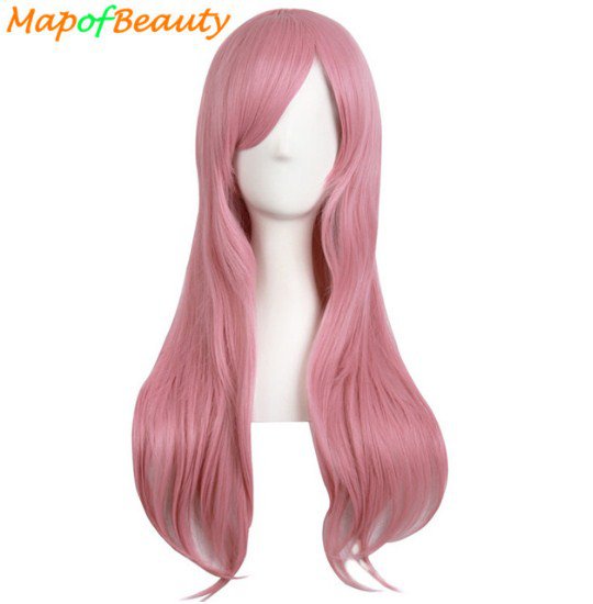 Long Curly Cosplay Wig Blonde Brown Black Rose Fake Hairpiece Hair Synthetic Hair Natural Wigs