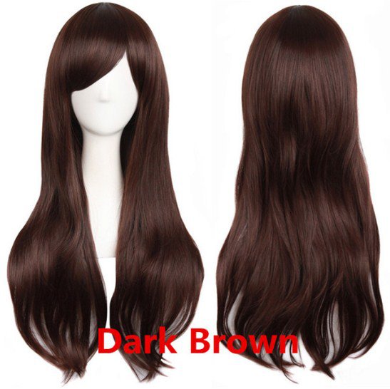 Long Curly Cosplay Wig Blonde Brown Black Rose Fake Hairpiece Hair Synthetic Hair Natural Wigs
