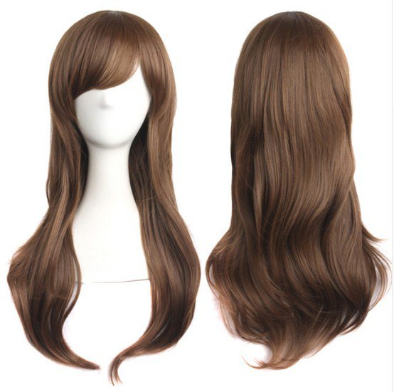 Long Curly Cosplay Wig Blonde Brown Black Rose Fake Hairpiece Hair Synthetic Hair Natural Wigs