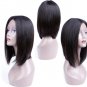 Natural Color Straight Lace Front Human Hair Wigs 12 "Whole Human Hair Machine Wigs  Size 14