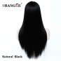 Straight Long Gray Heat Resistant Wig Synthetic Hair Wigs For White Women Natural Black