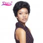 Synthetic Wigs For Women Pure Black Color 1B Curly Short Wig 100% Kanekalon