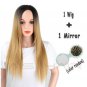 Synthetic Ombre Red Hair Wigs for Women Black Cosplay Straight Long