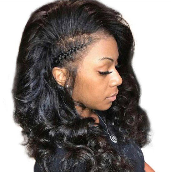 Lace Frontal Wig Pre Plucked With Baby Brazilian Hair Wave Body Lace Front Human Hair Wigs Size 16