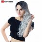 Temperature Long Synthetic Hair Wigs High Density Hair Wigs Ombre Color Gray Cosplay Wigs