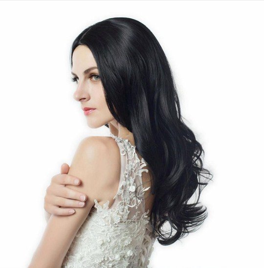 Long White Hair 24 "High Temperature 3 Tone Ombre Glueless Brown Hair Cosplay Wig