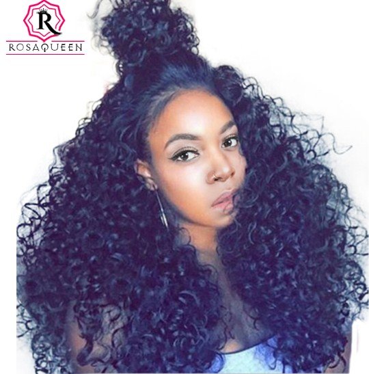 Lace Front Human Hair Wigs For Black Women Brazilian Curly Lace Wig Hair Size 24